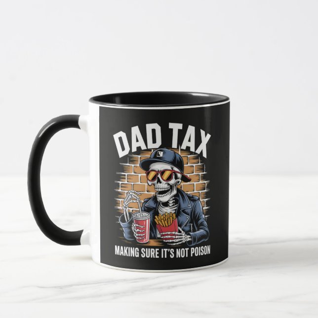 Mug Impôt Papa S'assurant que ce n'est pas un squelett (Gauche)