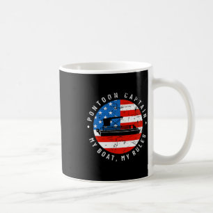 Mug (Impression 2 Faces) Pontoon Captain Drapeau Améri