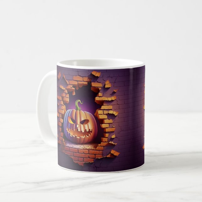 Mug Impression 3D Wall Breakout Jack-o'-lantern (Devant gauche)