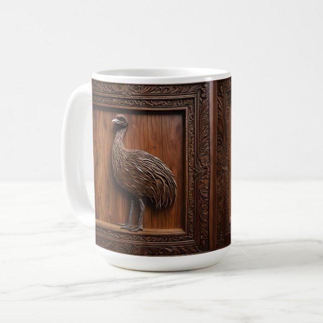 Mug Impression 3d Wood Australian Emu (Devant gauche)
