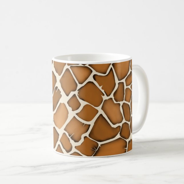 Mug Impression à motif de fourrure de girafe (Devant droit)