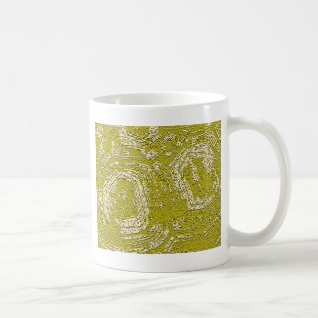 Mug Impression abstraite de coquille de tortue moutard (Droite)