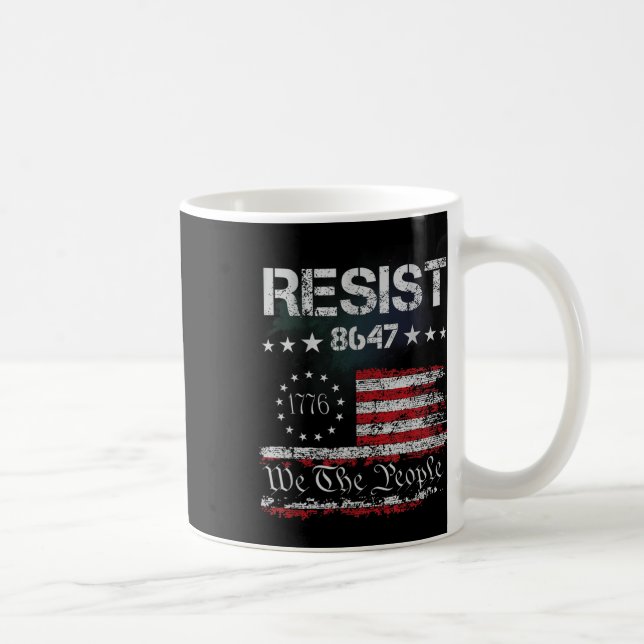Mug Impression anti-Trump 47 86 47 Impression du drape (Droite)