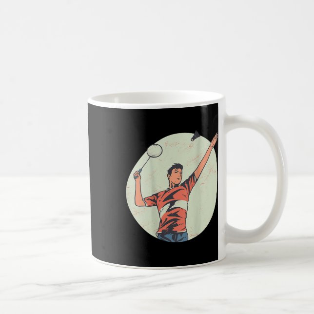 Mug Impression arrière badminton et volant  (Droite)