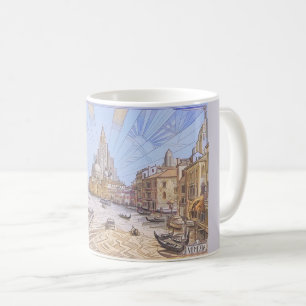 Mug Impression Art Déco Rétro du Grand Canal de Venise