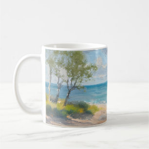 Mug Impression artistique de plage matinale côtière se