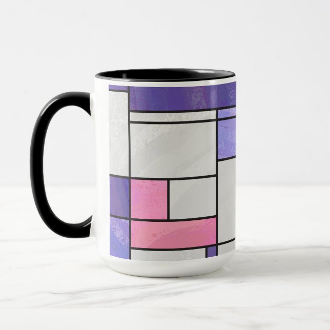 Mug Impression blanc rose rose clair (Gauche)