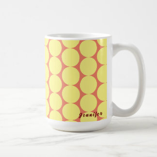 Mug Impression bobby jaune sur orange Personnalisé
