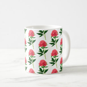 Mug Impression Botanique vintage, Peine rose corail
