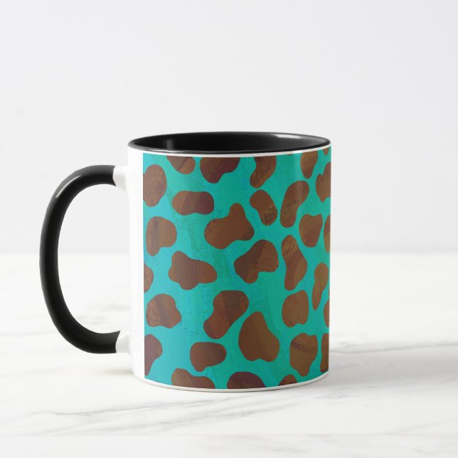 Mug Impression Brown et Turquoise dalmate (Gauche)