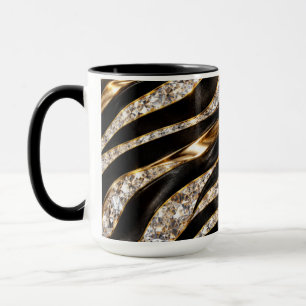 Mug Impression d'animal en cristal de zèbre de luxe