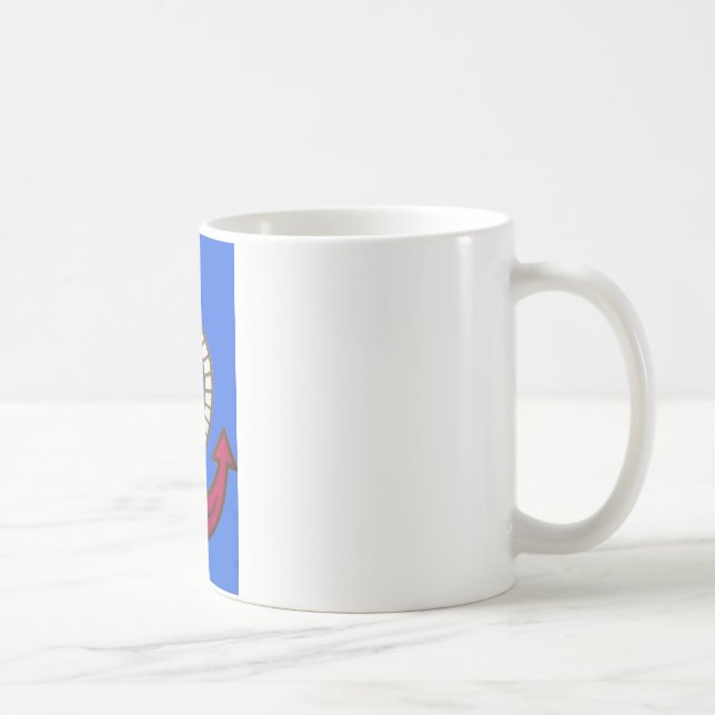 Mug Impression d'art d'ancre rouge (Droite)