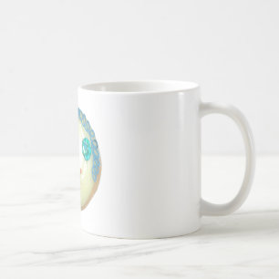 Mug Impression d'art de l'emoji aux cheveux bleus / Gr