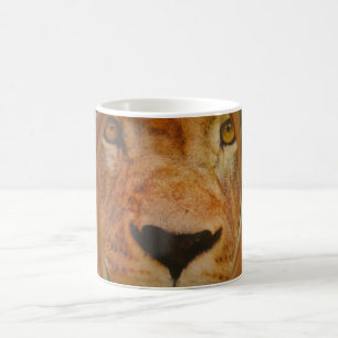 Mug Impression d'art de safari de lion abstrait