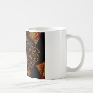 Mug Impression d'art du kaléidoscope de crâne