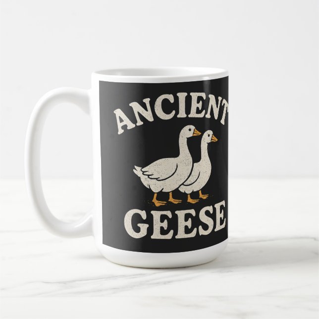 Mug Impression d'art esthétique rétro d'oies anciennes (Gauche)