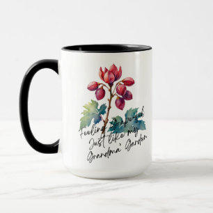 Mug Impression d'art floral du jardin de grand-mère Fe