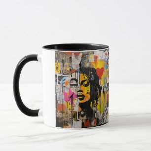 Mug Impression d'art grunge graffiti Saint-Valentin