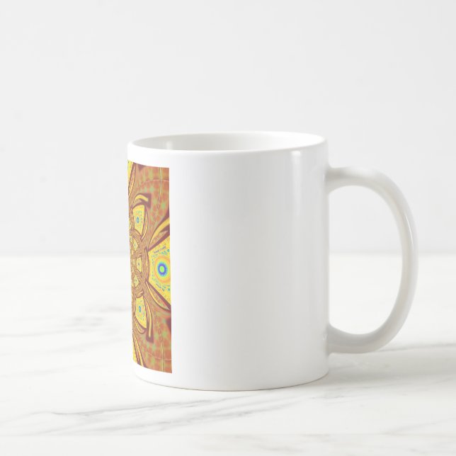 Mug Impression d'art Kaleidoscope d'or (Droite)
