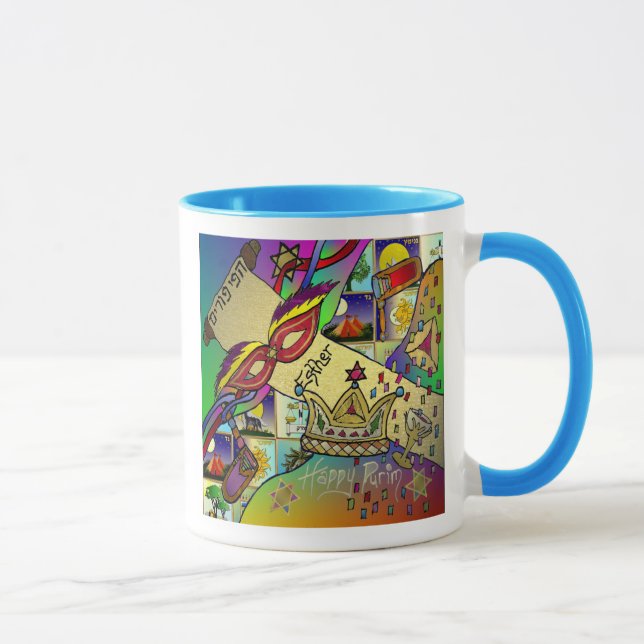 Mug Impression d'art lumineuse de célébration de Pouri (Droite)