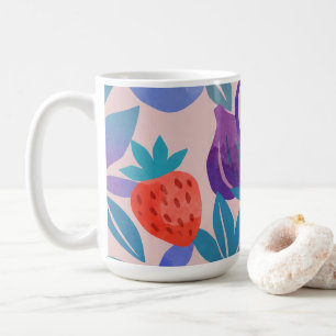 Mug Impression d'art moderne à motif de fruits mélangé
