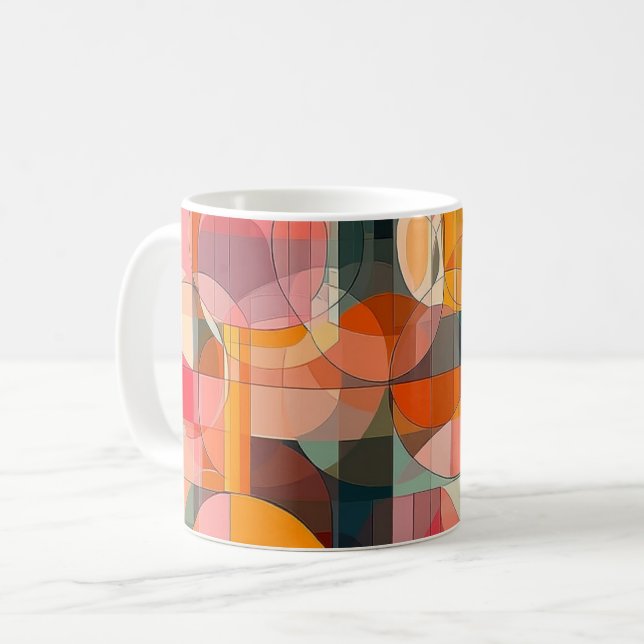 Mug Impression d'art mural de formes géométriques et d (Devant gauche)
