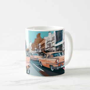 Mug Impression d'art mural de voitures américaines cla