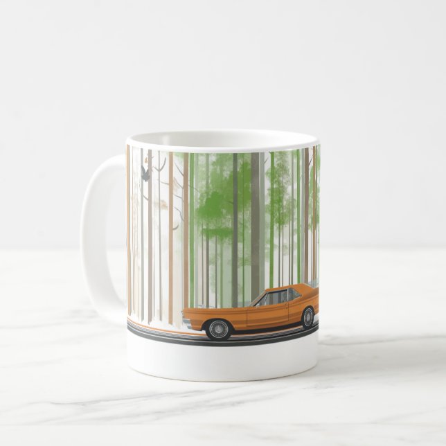 Mug Impression d'art mural de voitures américaines cla (Devant gauche)