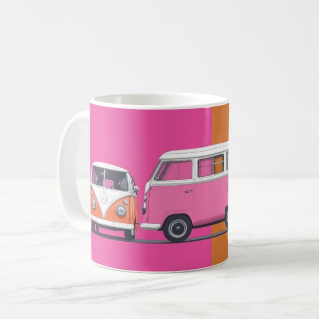 Mug Impression d'art mural de voitures américaines cla (Devant gauche)