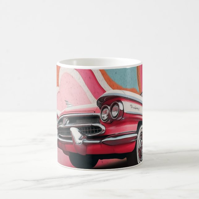 Mug Impression d'art mural de voitures américaines cla (Centre)