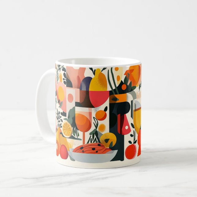 Mug Impression d'art mural Formes géométriques et Coul (Devant gauche)