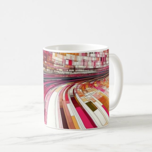Mug Impression d'art mural Formes géométriques et coul (Devant droit)