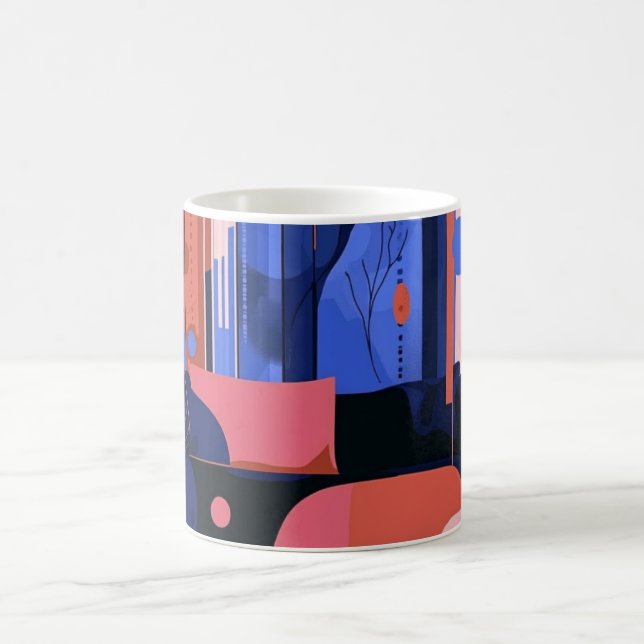 Mug Impression d'art mural Formes géométriques et coul (Centre)