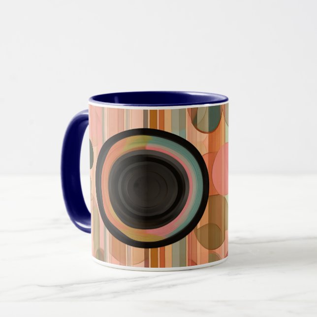 Mug Impression d'art mural Formes géométriques et coul (Devant gauche)