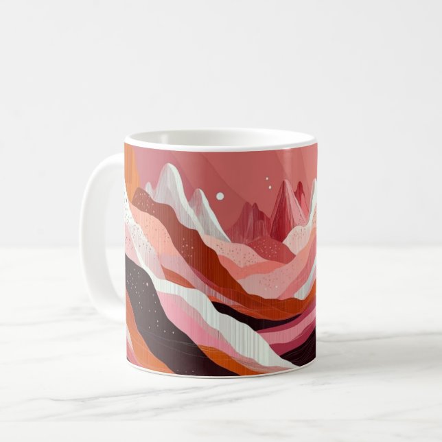 Mug Impression d'art mural Formes géométriques et coul (Devant gauche)