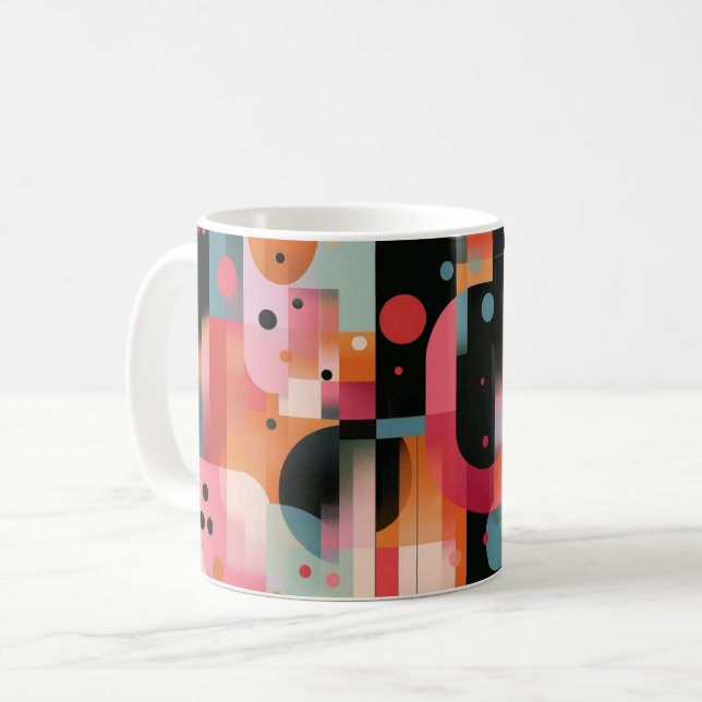 Mug Impression d'art mural Formes géométriques et Coul (Devant gauche)