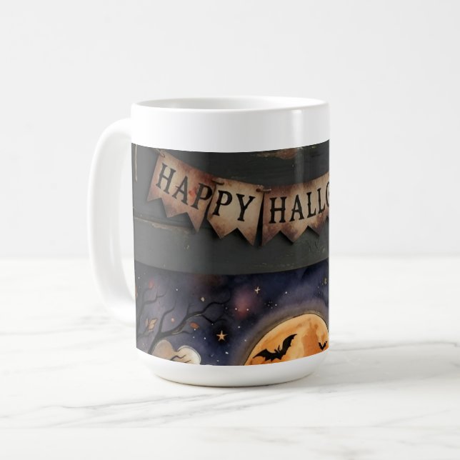 Mug Impression d'art mural Halloween effrayante (Devant gauche)