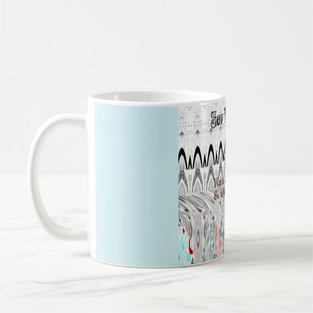 Mug Impression d'art pour cadeau de fête de fiançaille (Gauche)