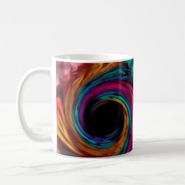Mug Impression de couleurs sombres lumineuses tourbill (Gauche)