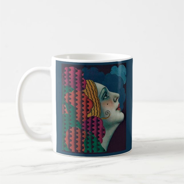 Mug impression de femme art déco circa 1930 (Gauche)