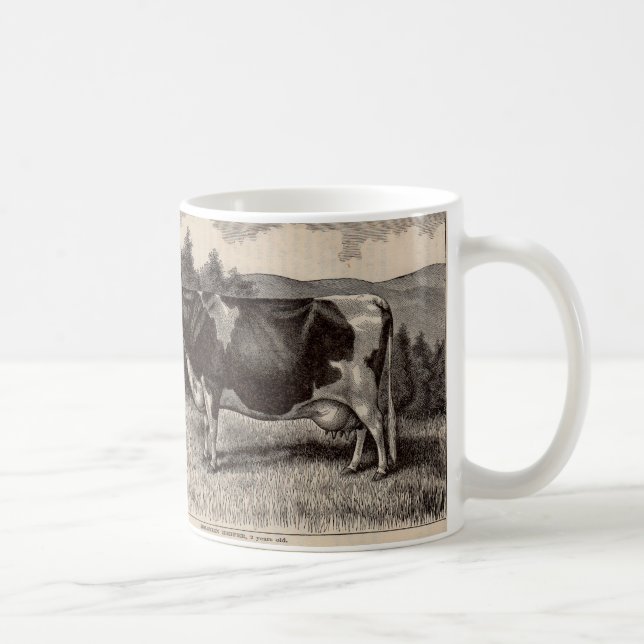 Mug Impression de génisse Holstein du 19e siècle (Droite)