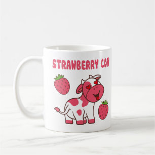 Mug Impression de la vache à fraise mignonne