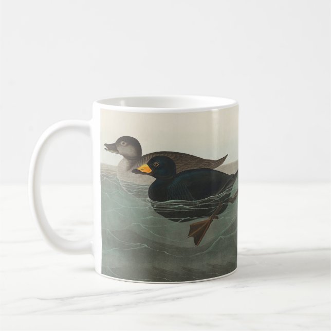 Mug Impression de Macreuse noire d'Audubon : Canard cô (Gauche)