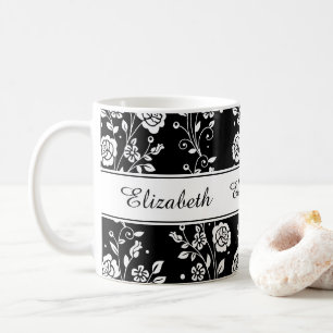 Mug Impression de motif botanique floral de fleur de r
