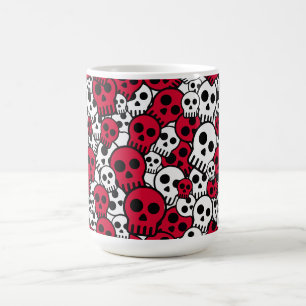 Mug Impression de motif crâne gothique cerise