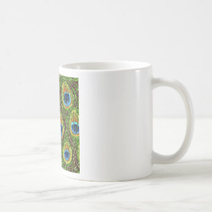 Mug Impression de plumes de paon colorées RAB Rockabil