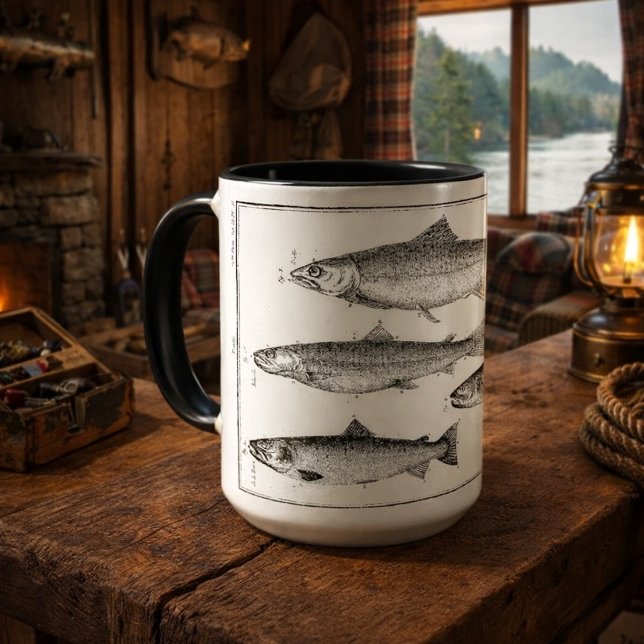 Mug Impression de reproduction de Truite & Saumon 1700 (Créateur téléchargé)