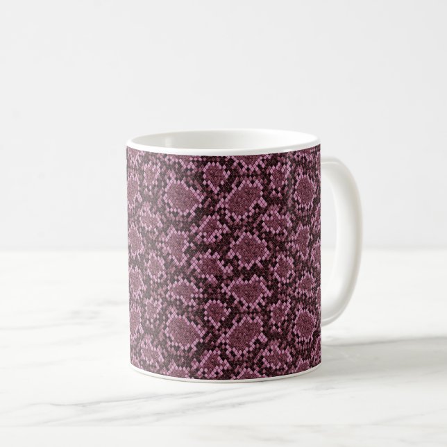 Mug Impression de serpent rose (Devant droit)