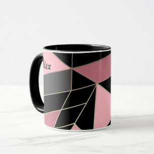 Mug Impression de triangles géométriques modernes abst