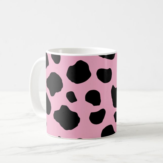 Mug Impression de vache, Motif de vache, Spots de vach (Devant gauche)